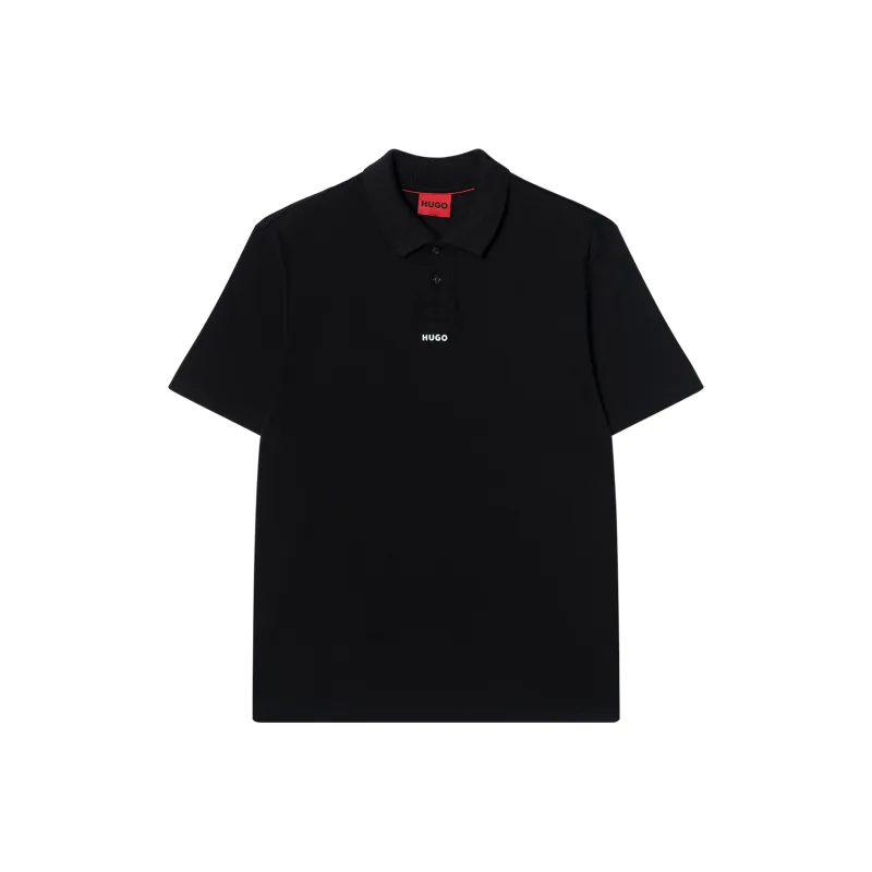 HUGO BOSS Logo print Cotton Polo Shirt-0
