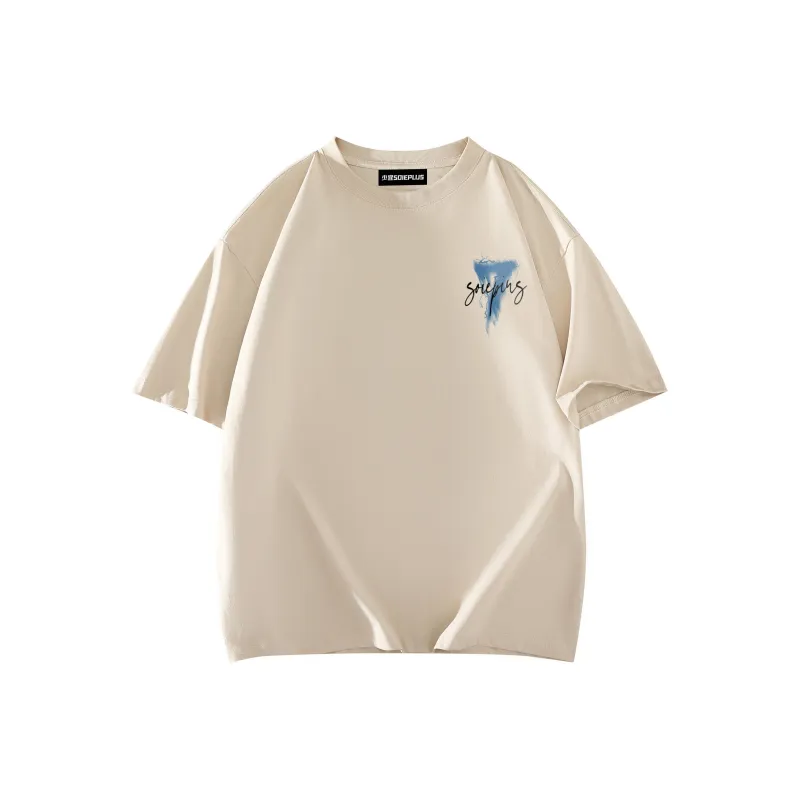 SOIE T Shirts Unisex Light Beige Apricot-1