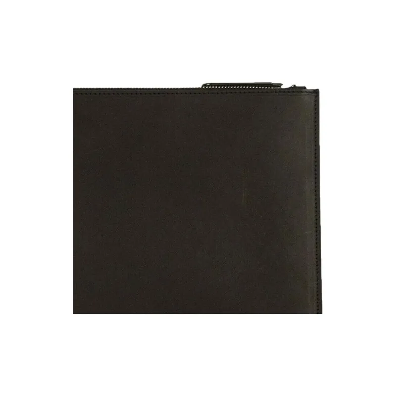 OFF-WHITE Leather Wallet Card Holder Clutch Men's Black-4