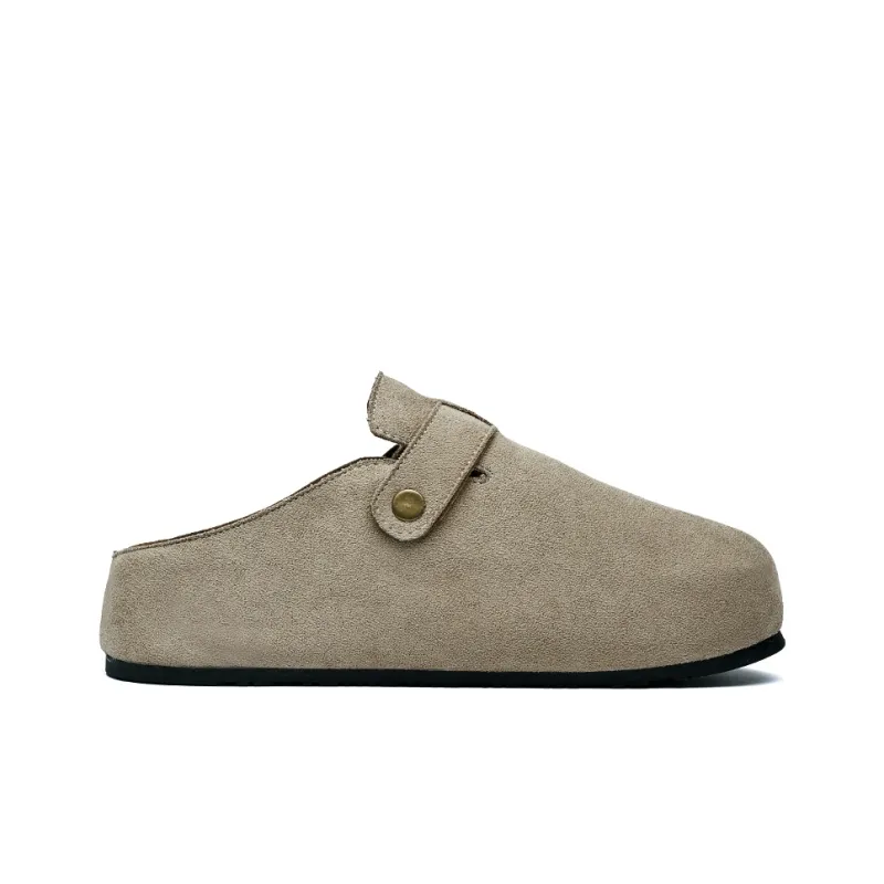 JINDUN Rubber Sole Odor Resistant Antibacterial Closed Toe Slippers Women's Beige-11