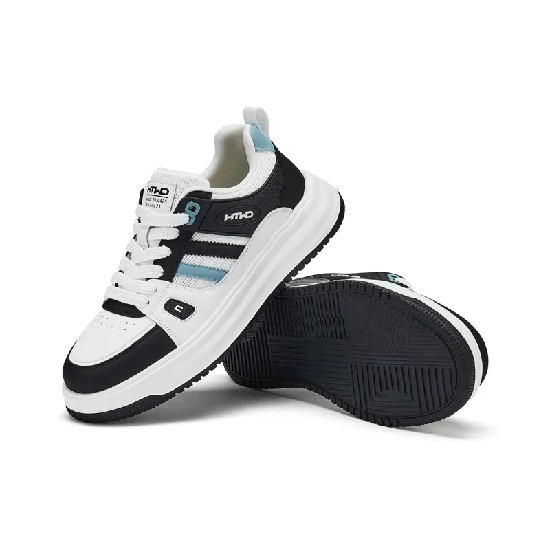 Hotwind White Sneakers Abrasion Resistant Slip Resistant Low Top Skateboard Shoes Men's-4