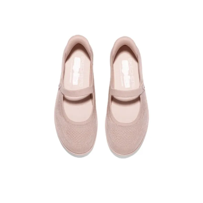 Skechers Abrasion Resistant Breathable Low Top Casual Shoes Women's Nude Pink-3