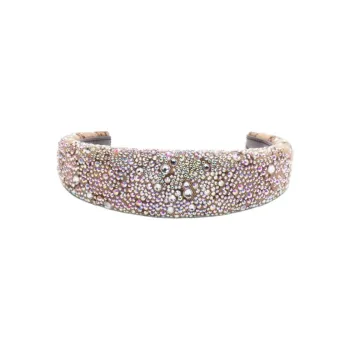 GUCCI Cotton, Polyester, Lambskin, Glass Headbands Men's Pink