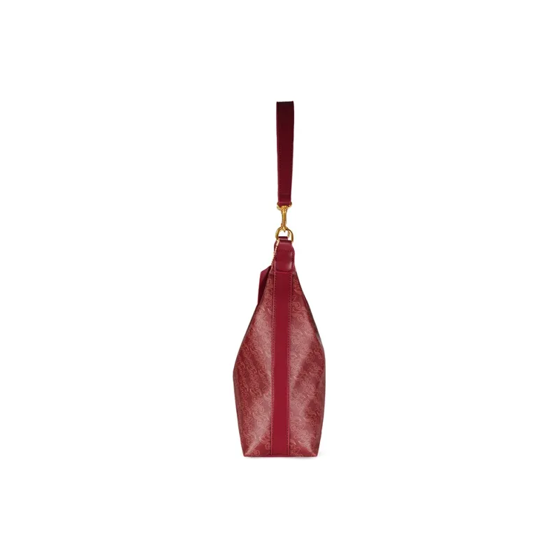 Vigno Synthetic Leather One Shoulder Underarm Tote Regular Women's Red-4