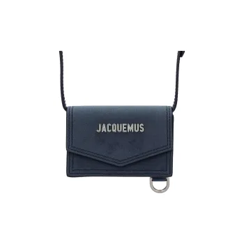 Jacquemus Cow Leather Shoulder Bag Crossbody Bag Card Holder Wallet Men's Blue