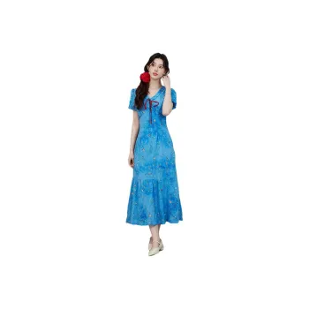 Mm Short Sleeved Dresses Women's Blue