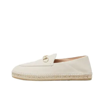 GUCCI Horsebit Espadrilles Women's Ivory White