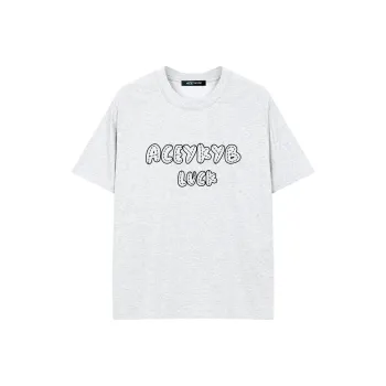 YK&YB T Shirts Unisex White Gray
