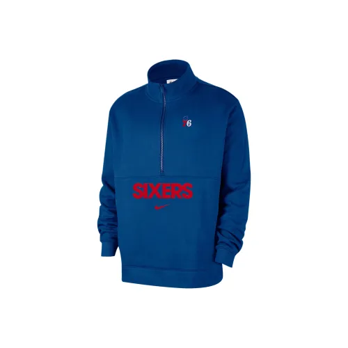 Nike Philadelphia 76ers Club Courtside Men's Nike Nba 1/2 Zip Top