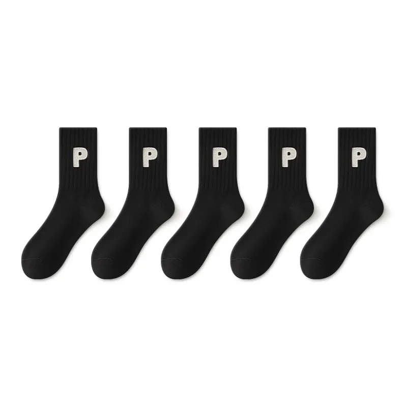 LUOLIAN Mid Calf Socks Women's 5 Pack-5