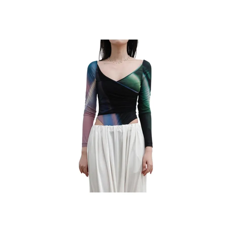 Oude Waag Bodysuits Women's Black Purple Green-0