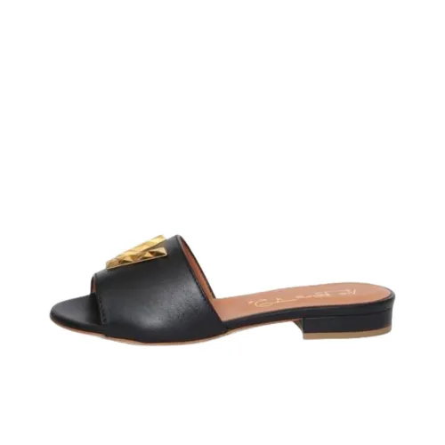 Via Roma 15 Slip Resistant Slide Slippers Women's Black