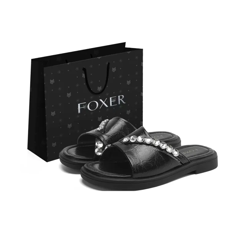 FOXER Slip Resistant Abrasion Resistant Slide Slippers Women's-0