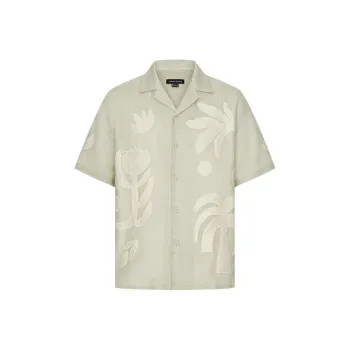 URBAN REVIVO Shirts Men Light Khaki