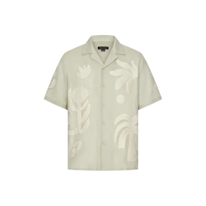 URBAN REVIVO Shirts Men Light Khaki-0