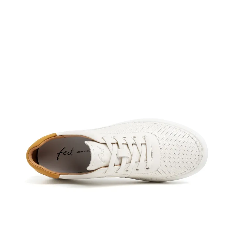 FED Low Top Skateboard Shoes Men's White-4