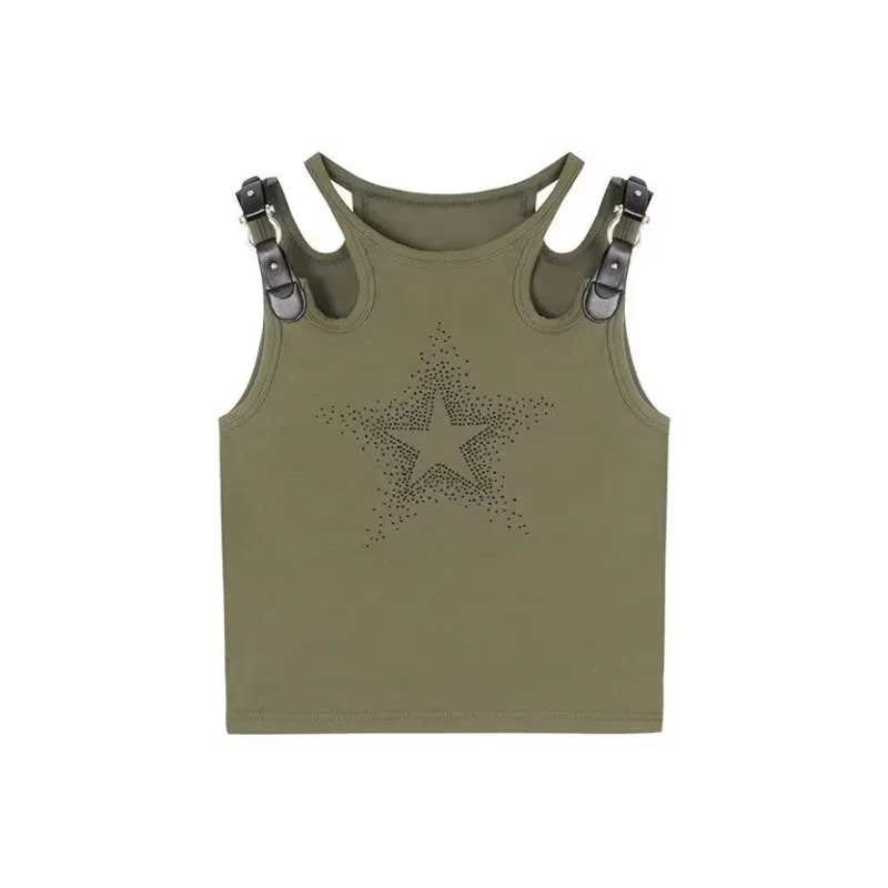 ROBINHOOD Tank Tops Women's Army Green-0