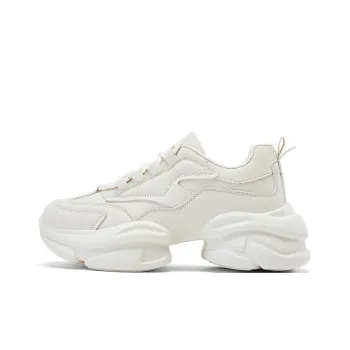 DAPHNE Cushioning Slip Resistant Height Increasing Breathable Lightweight Low Top Chunky Sneakers Women's Ecru