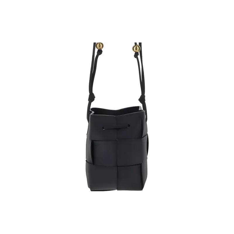 Bottega Veneta Calfskin Bucket Bag, Crossbody Bag, Shoulder Bag Mini Women's Black-0