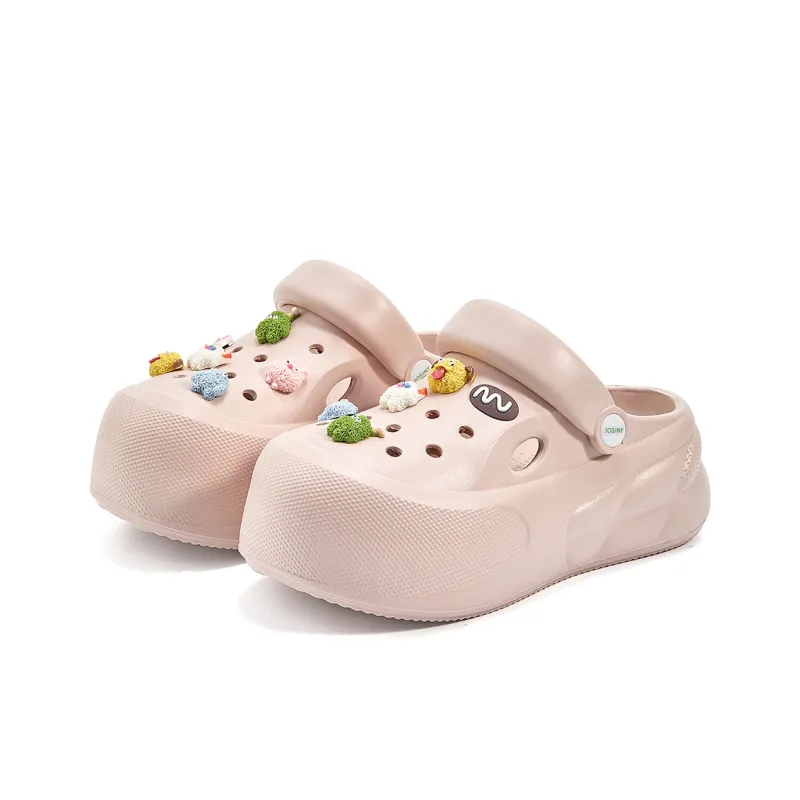 JOSINY Timeless Perforated Collection Clogs Women's Pink-1