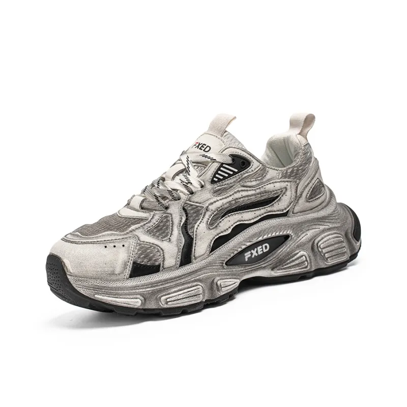 JANECO Slip Resistant, Abrasion Resistant, Breathable Low Top Chunky Sneakers Men's-11