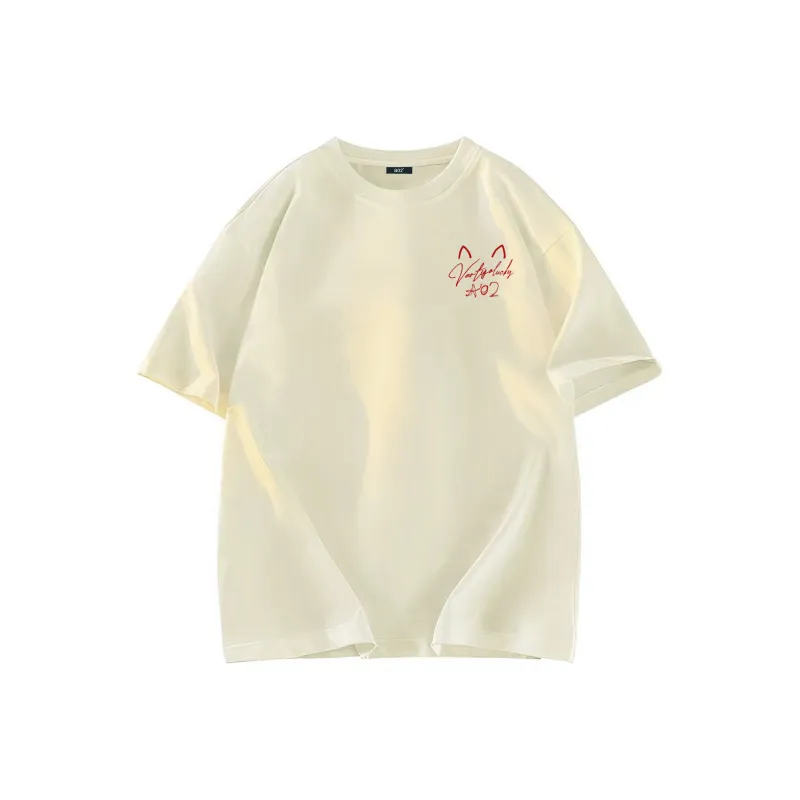 A02 T-Shirts Unisex Light Beige Apricot-0
