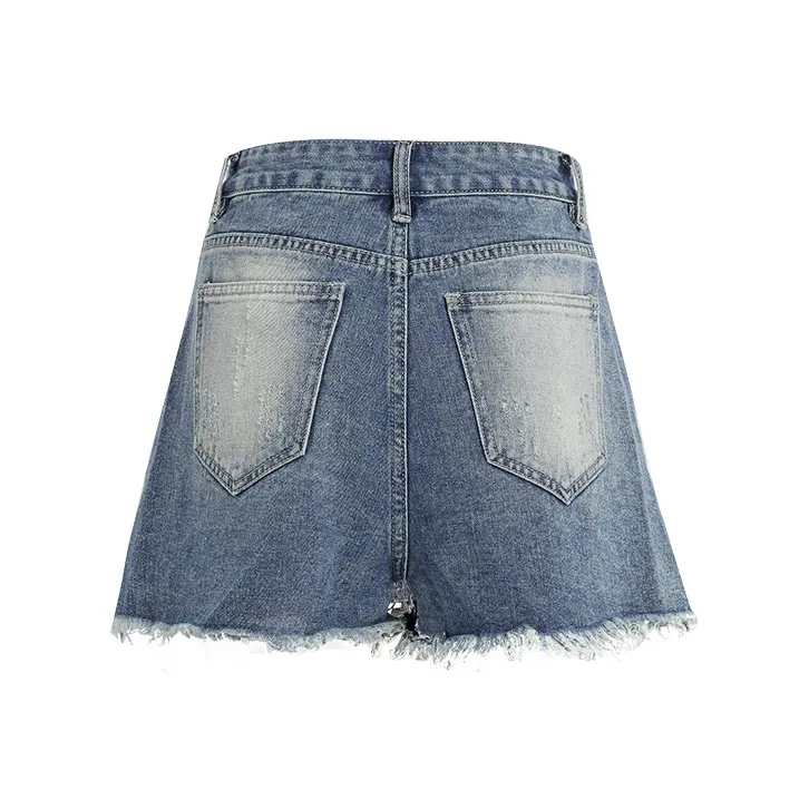 ZXZA Denim Shorts Women's Sky Blue-1