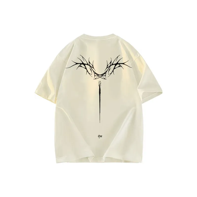 A02 T-Shirts Unisex Light Beige Apricot-1