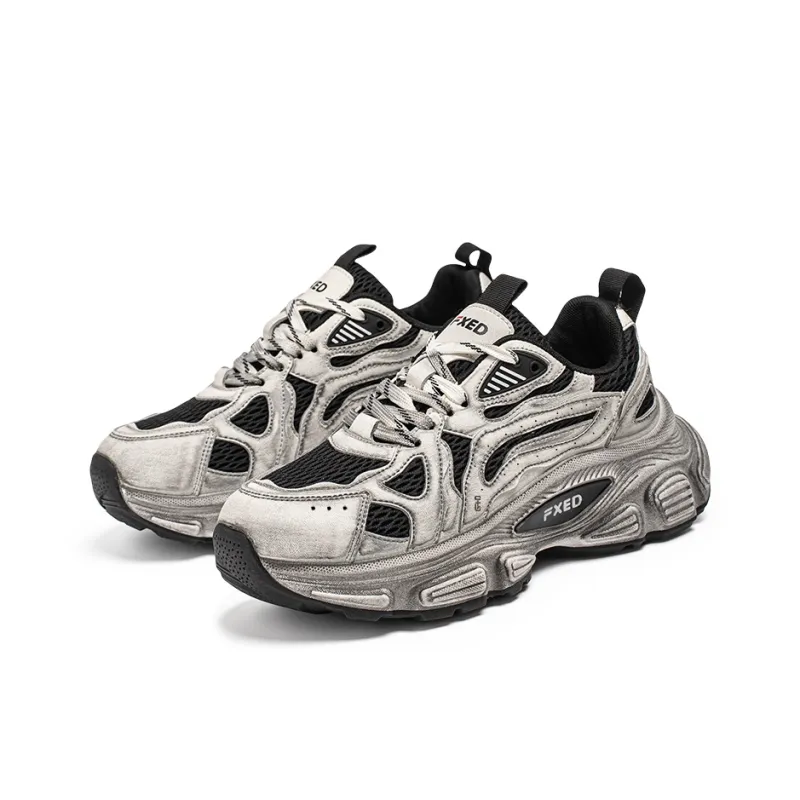 Kung Fu Partners Moisture Wicking And Breathable Low Top Chunky Sneakers Men's-5