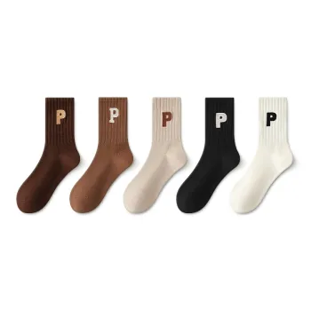 LUOLIAN Mid Calf Socks Women's 5 Pack