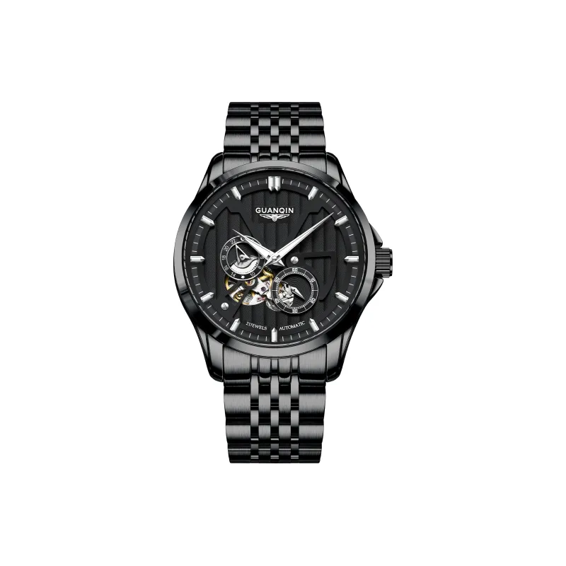GUANQIN Super Player Collection Automatic Mechanical Movement Stainless Steel Watchband Watch Men's Watches Black Dial-18