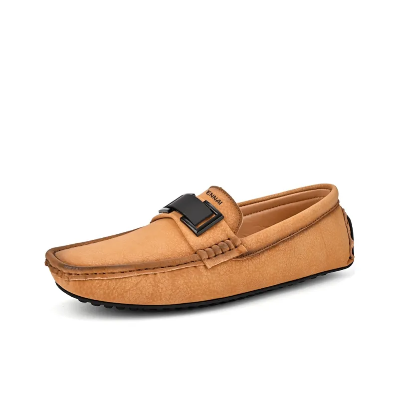 Wen Nai Gommino Loafers Men's Brown-1