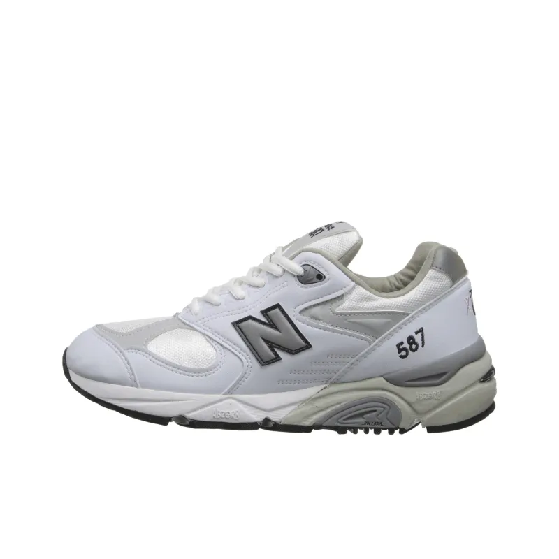 New Balance Anti Slip Wear Resistant Low Top Running Shoes Women's White Gray-0