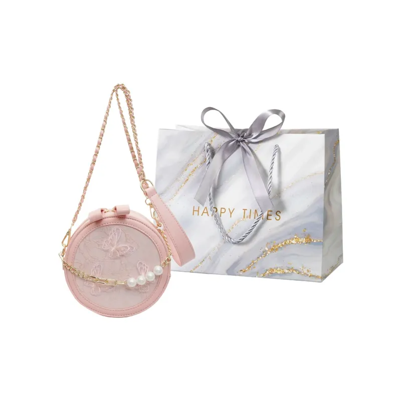 Miss Angel PU Crossbody Bag Women's Blue/Ecru/Pink-12