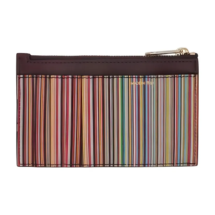 PS By Paul Smith Cow Leather Wallet Unisex Burgundy-1