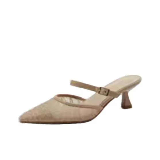 WUJI Flared Heel High Heels Women's-3