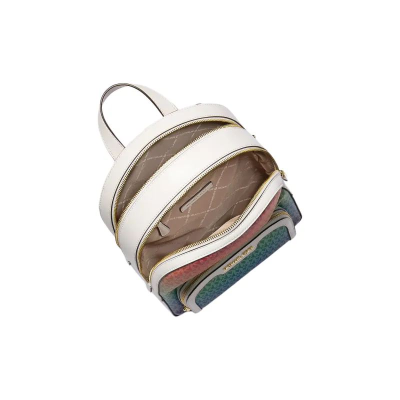 MICHAEL KORS Jaycee Coated Canvas Backpack Medium Size Women's Multicolor-2
