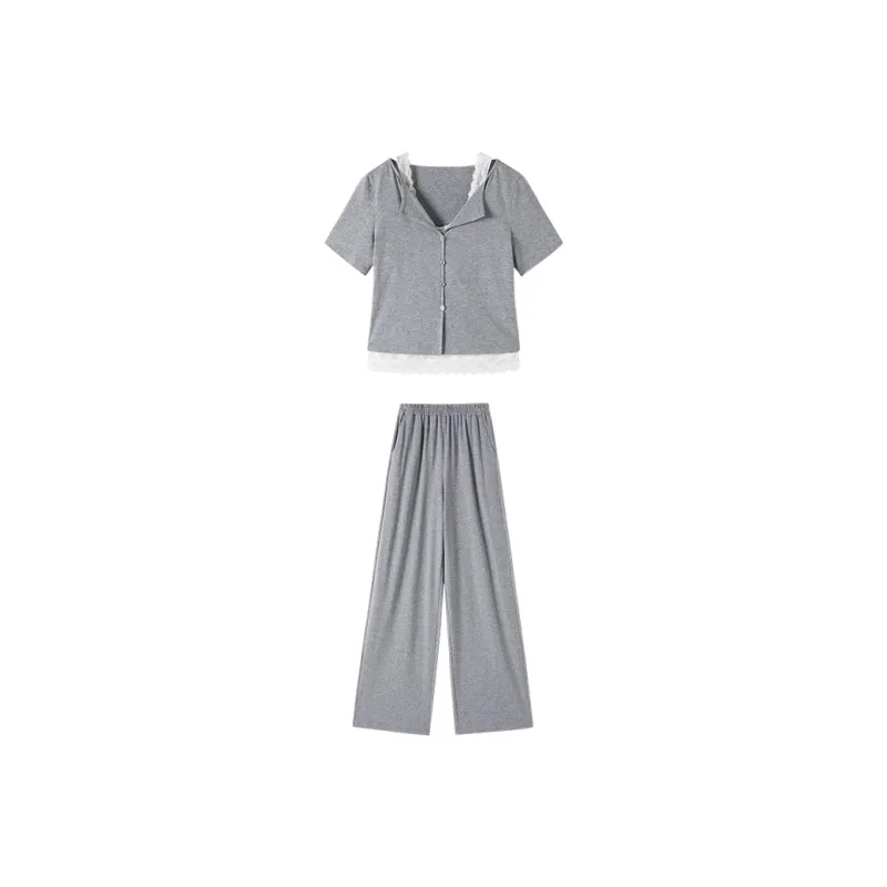 XIANGYING Casual Suit Women's Gray-0