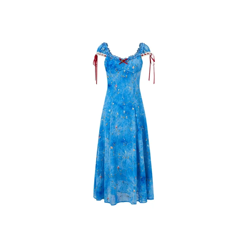 ACAINES Slip Dresses Women's Ocean Blue-0