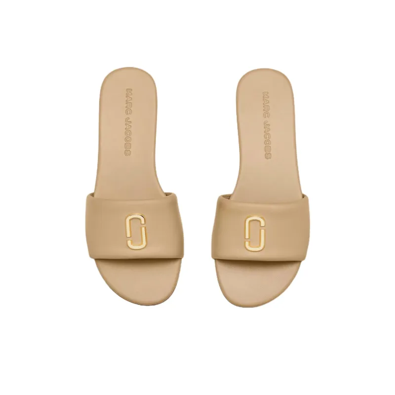 MARC JACOBS Snapshot Slide Slippers Women's Camel-3