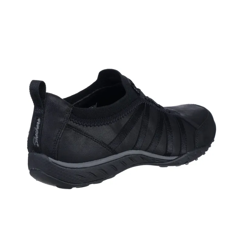 Skechers Breathe Easy Low Top Casual Shoes Women's Black-4
