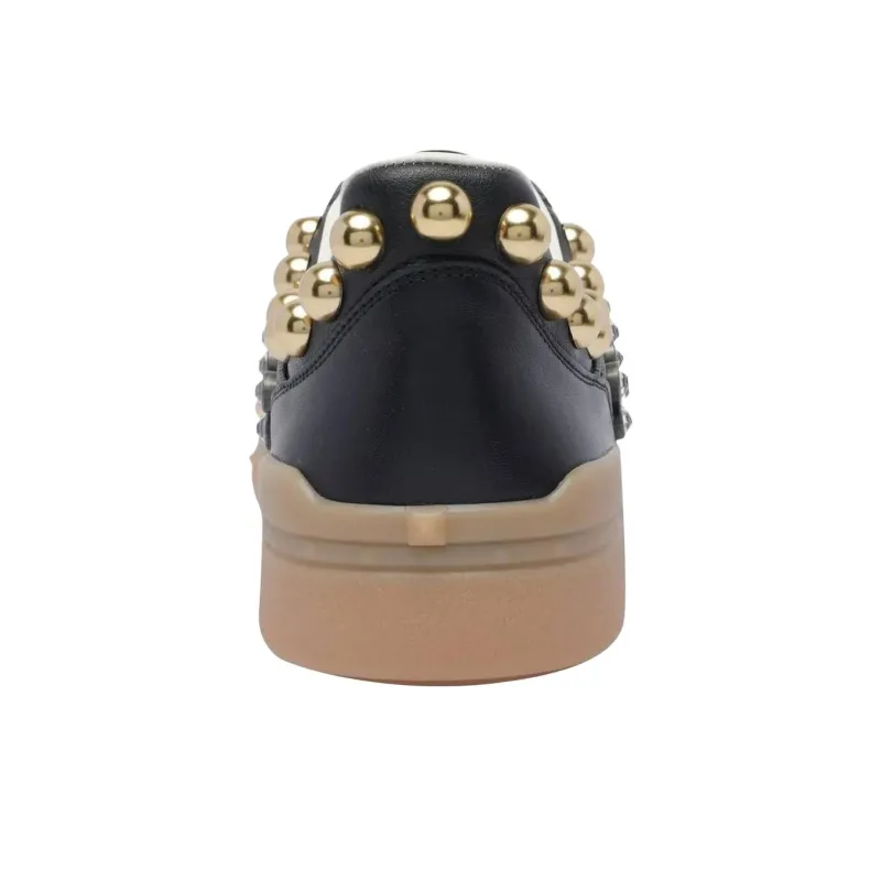 Valentino Rockstud Garavani Low Top Skateboard Shoes Men's Black-4