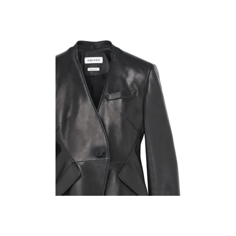 Alexander McQueen Leather Jacket Women's Black-5