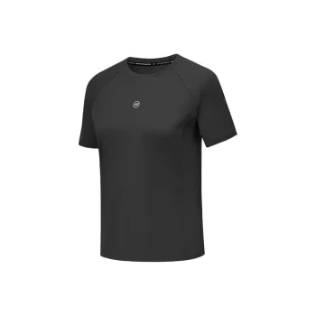 Skechers GODRI Raglan Sleeve T Shirt Women's Carbon Black 0018