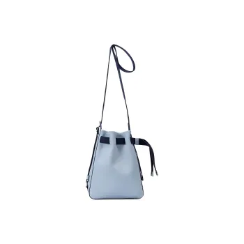 Ecco Cow Leather Bucket Bags Crossbody Bag Shoulder Bag Small Size Women's Dusty Blue