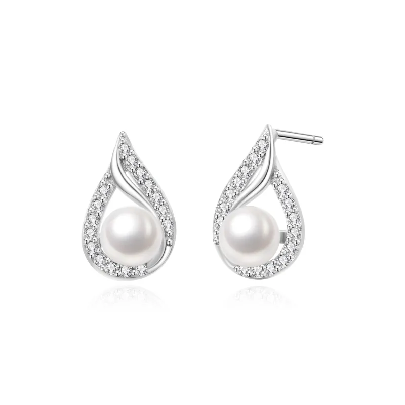 Lao Feng Xiang Pearl Earrings Women's-0