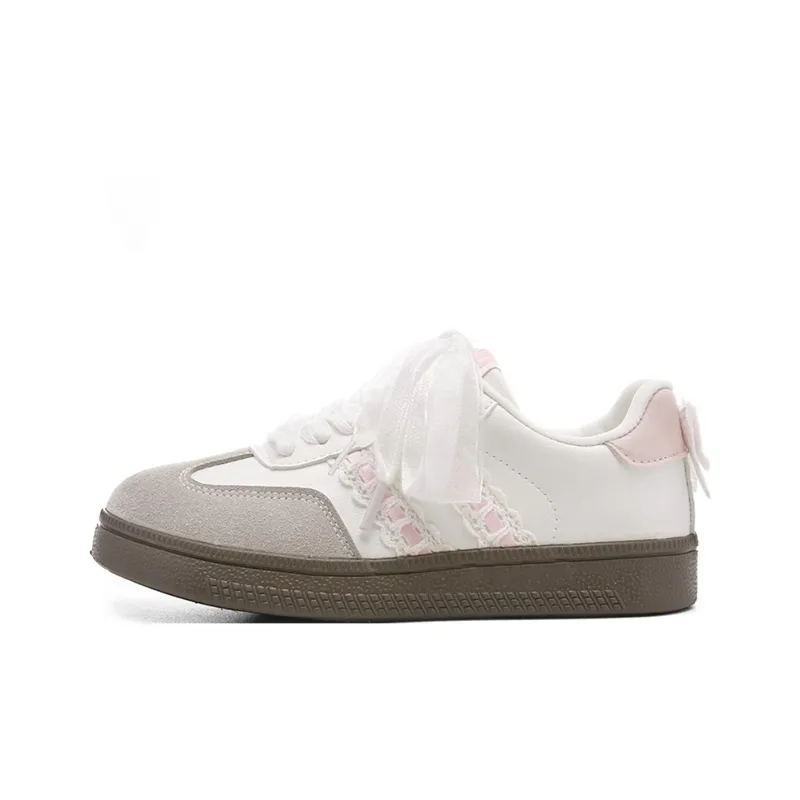The New Age Family Low Top Skateboard Shoes Women's White Pink-0