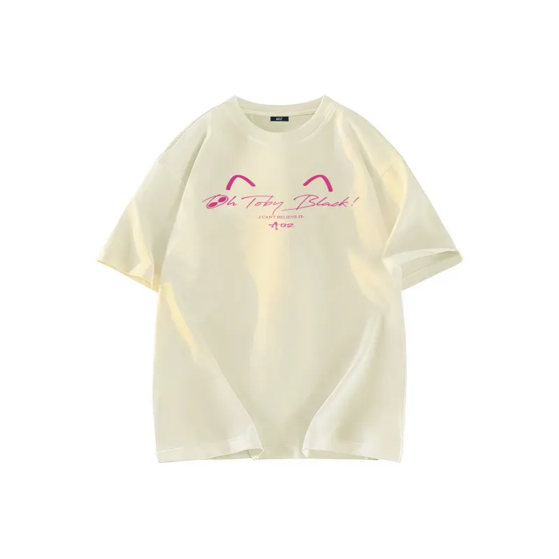 A02 T-Shirts Unisex Light Beige Apricot-0