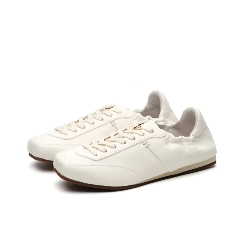 FOOT INDUSTRY Foot Industry Low Top Thin Sole German Army Trainers Unisex Antique White-1