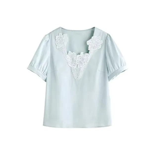 HDFULERN Shirts Women's Blue-0